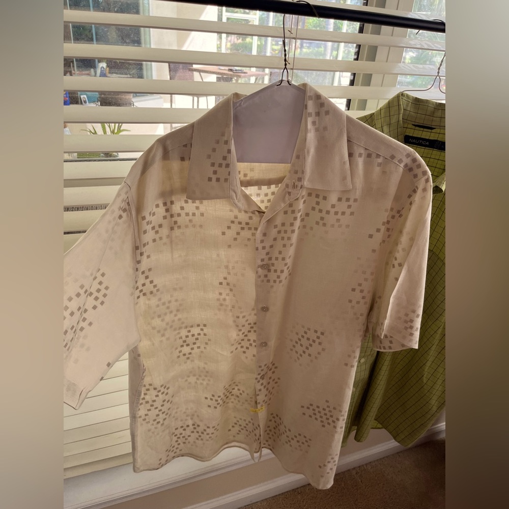 EUC, XL SS linen shirt